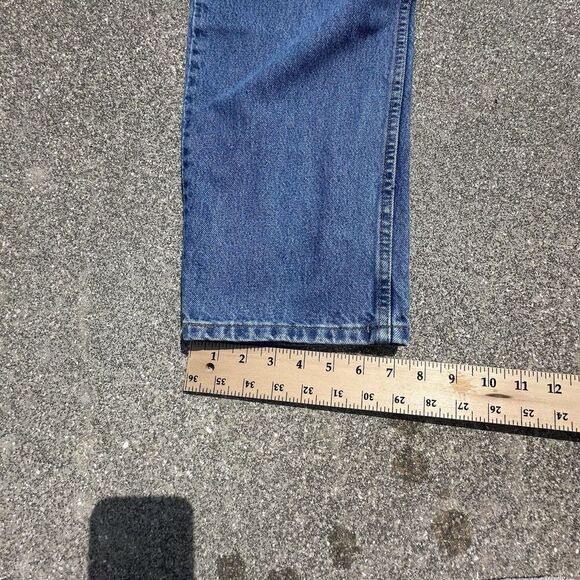 Vintage Orange Tab Levis 505 Jeans Mens 38x32 Straight Blue Denim Made In Canada - Picture 5 of 10